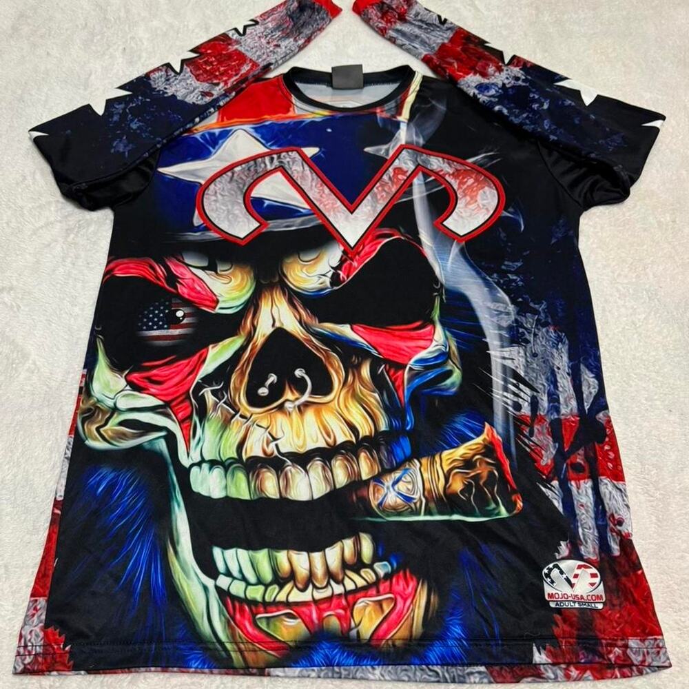 Multi coloured moj o usa mens long sleeve